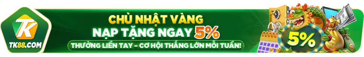 TK88 - Nhà Cái Uy Tín 2026 - Link TK88.COM Chính Thức 3 banner chu nhat vang