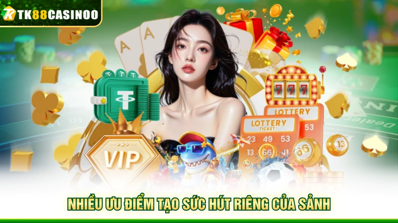 Game Bài TK88 - Đấu Trí Gay Cấn Hốt Liền Lộc Lá 2026 2 Nhiều ưu điểm tạo sức hút riêng của sảnh